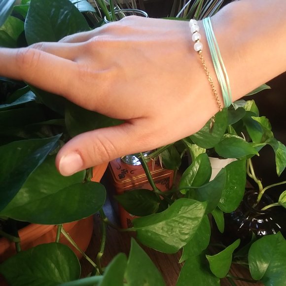 Sea Green Bracelet Pair - Picture 6 of 6